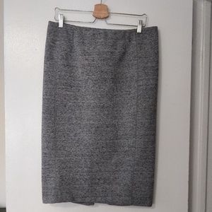 H&M Midi-Length Grey Pencil Skirt (L)